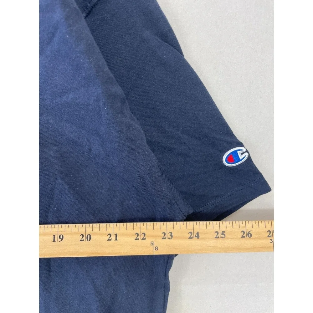 Champion Big Script Graphic Short Sleeve T-Shirt Mens 2XL Slate Blue Summer NWT - Picture 4 of 7